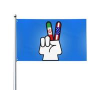 Illustration Montrant Qu'Une Paix Est Possible Entre L'Iran Et Les États-Unis Drapeau Décoratif Drapeau De Jardin Résistant Aux Intempéries Garden Flag Pour Bar Vacances Balcon 90X150Cm