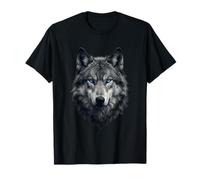 Illustration Motif Loup Mystique aux Yeux Bleus T-Shirt