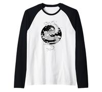 Illustration Mythique du Dragon et de la Fleur de Lotus Manche Raglan
