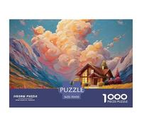 Illustration of Highland Chalet 1000 Pcs Carton Premium Coffret De Puzzles Mountain Valley Cottage Stimulant Et Éducatif Jeu Créatif Puzzles As Birthday Gifts 70x50cm/1000pcs