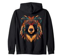Illustration Ours amérindiens Sweat à Capuche