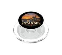 Illustration panoramique du Bosphore d'Istanbul Coucher de Soleil PopSockets PopGrip pour MagSafe