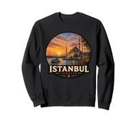 Illustration panoramique du Bosphore d'Istanbul Coucher de Soleil Sweatshirt