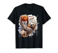 Illustration paresseux de basket-ball Slam Dunk Splash pour amateur de basket-ball T-Shirt
