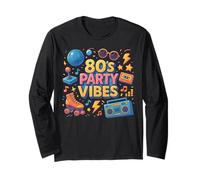 Illustration Party Vibes Down Memory Lane des années 80 Manche Longue
