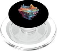 Illustration Paysage de Montagne Fantastique île Flottante PopSockets PopGrip pour MagSafe