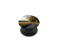 Illustration Paysage Rural bordé d'arbre PopSockets PopGrip Adhésif