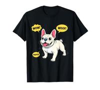 Illustration Pop Art BD Bouledogue Français Blanc T-Shirt
