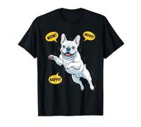 Illustration Pop Art BD Bouledogue Français Blanc T-Shirt