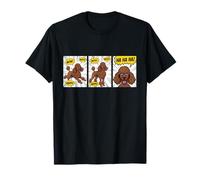 Illustration Pop Art BD Caniche Marron Chocolat T-Shirt