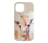 Illustration Portrait de Girafe Expressive Coque pour iPhone 15
