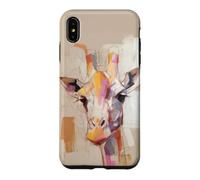 Illustration Portrait de Girafe Expressive Coque pour iPhone XS Max