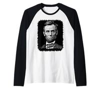 Illustration Portrait du président Abraham Lincoln Abe Lincoln Manche Raglan