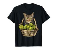 Illustration pour amoureux des chats avec motif citron vert T-Shirt