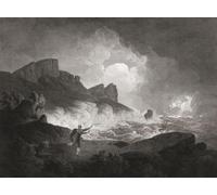 Illustration pour la pièce de William Shakespeare A Winter s Tale Act III Scène III. D'une gravure du XVIIIe siècle par Samuel Middiman d'après une œuvre de Joseph Wright. Poster imprimé par Ken Welsh