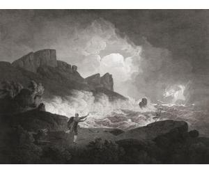 Illustration pour la pièce de William Shakespeare A Winter s Tale Act III Scène III. D'une gravure du XVIIIe siècle par Samuel Middiman d'après une œuvre de Joseph Wright. Poster imprimé par Ken Welsh