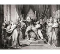 Illustration pour la pièce de William Shakespeare King Lear Act I Scène I. Après une gravure du XVIIIe siècle par Richard Earlom à partir d'une œuvre de Henry Fuseli. Poster imprimé par Ken Welsh (18