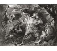 Illustration pour la pièce de William Shakespeare King Lear Act III Scène IV. D'une gravure du XVIIIe siècle par William Sharp d'après une œuvre de Benjamin West. Poster imprimé par Ken Welsh (45,7 x