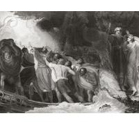 Illustration pour la pièce de William Shakespeare The Tempest Act I Scène I. D'une gravure du XVIIIe siècle par Benjamin Smith d'après une œuvre de George Romney. Poster imprimé par Ken Welsh (45,7 x