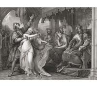 Illustration pour William Shakespeare Hamlet Act IV Scène V. D'une gravure du XVIIIe siècle par Francis Legat d'après une œuvre de Benjamin West. Poster imprimé par Ken Welsh (45,7 x 33 cm)