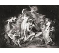 Illustration pour William Shakespeare s play A Midsummer Night s Dream Act IV Scène I. D'une gravure du XVIIIe siècle par John Simon d'après une œuvre de Henry Fuseli. Poster imprimé par Ken Welsh (18