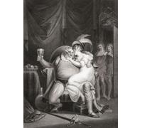 Illustration pour William Shakespeare s play Henry IV Partie II Acte II Scène IV D'une gravure du XVIIIe siècle par William Leney d'après une œuvre de Henry Fuseli. Poster imprimé par Ken Welsh (33 x