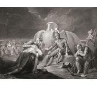 Illustration pour William Shakespeare s play Henry VI Part 3 Act II Scene V. D'une gravure du XVIIIe siècle par John Ogborne après une œuvre de Josiah Boydell Ken Welsh 18x13