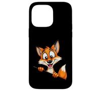 Illustration Renard Cartoon Personnage Curieux Coque pour iPhone 14 Pro Max