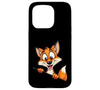 Illustration Renard Cartoon Personnage Curieux Coque pour iPhone 15 Pro