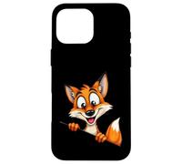 Illustration Renard Cartoon Personnage Curieux Coque pour iPhone 16 Pro Max