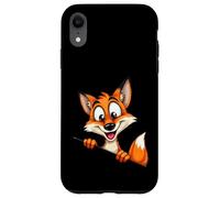 Illustration Renard Cartoon Personnage Curieux Coque pour iPhone XR