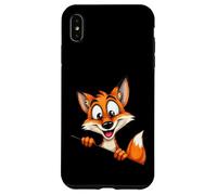 Illustration Renard Cartoon Personnage Curieux Coque pour iPhone XS Max