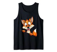 Illustration Renard Cartoon Personnage Curieux Débardeur