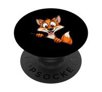 Illustration Renard Cartoon Personnage Curieux PopSockets PopGrip Adhésif