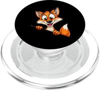 Illustration Renard Cartoon Personnage Curieux PopSockets PopGrip pour MagSafe