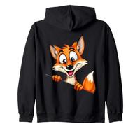 Illustration Renard Cartoon Personnage Curieux Sweat à Capuche