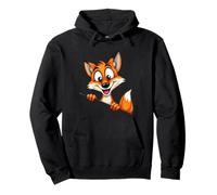 Illustration Renard Cartoon Personnage Curieux Sweat à Capuche