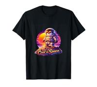 Illustration rétro Astronaute Pingouin Cosmique Aventure T-Shirt