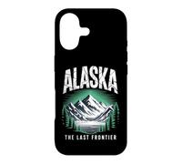 Illustration rétro d'Alaska The Last Frontier en Forme de lac de Montagne Coque pour iPhone 17