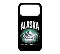 Illustration rétro d'Alaska The Last Frontier en Forme de lac de Montagne Coque pour iPhone 17 Pro Max