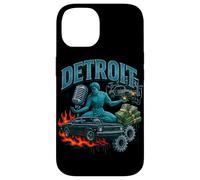 Illustration rétro de Style Bootleg de Detroit Muscle Car City Coque pour iPhone 14