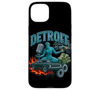 Illustration rétro de Style Bootleg de Detroit Muscle Car City Coque pour iPhone 15 Plus