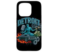 Illustration rétro de Style Bootleg de Detroit Muscle Car City Coque pour iPhone 15 Pro