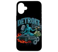 Illustration rétro de Style Bootleg de Detroit Muscle Car City Coque pour iPhone 16 Plus