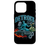 Illustration rétro de Style Bootleg de Detroit Muscle Car City Coque pour iPhone 16 Pro
