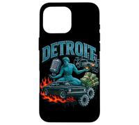 Illustration rétro de Style Bootleg de Detroit Muscle Car City Coque pour iPhone 16 Pro Max
