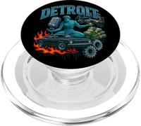 Illustration rétro de Style Bootleg de Detroit Muscle Car City PopSockets PopGrip pour MagSafe