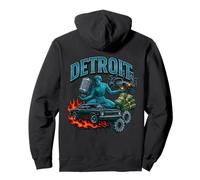 Illustration rétro de Style Bootleg de Detroit Muscle Car City Sweat à Capuche