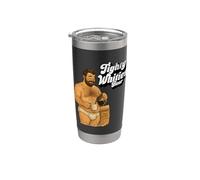 Illustration rétro ours serré Whities Slip Art Gobelet isotherme en acier inoxydable double paroi