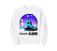 Illustration rétro OVNI Vaisseau Spatial Science-Fiction Sweatshirt